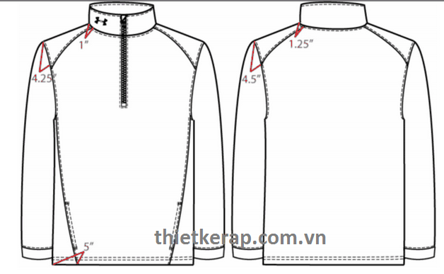 bảng thông số ao jacket | Thiết kế rập Toán Trần