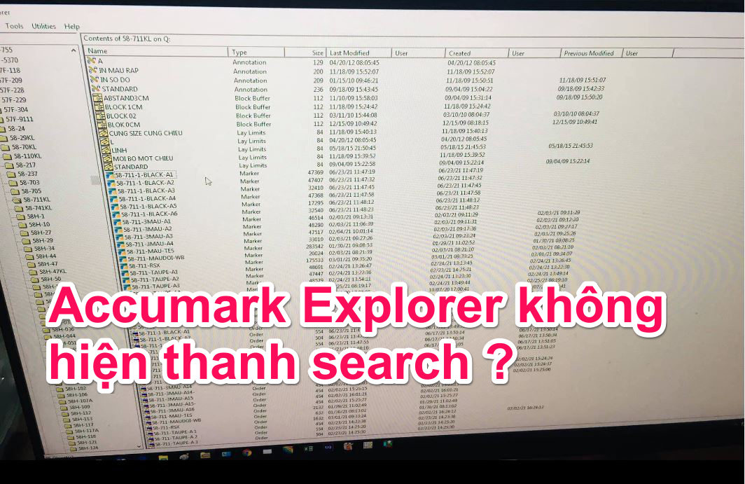 Accumark explorer không hiện thanh search1