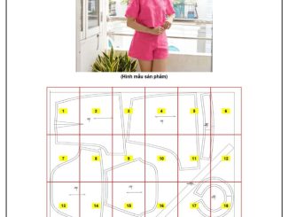 Hình ảnh bản rập thiết kế chuyên nghiệp set croptop và quần short tặng rập cho học viên may vá