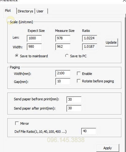 Thiết lập xuất file in sơ đồ không đồng nhất dẫn đến sai số kích thước